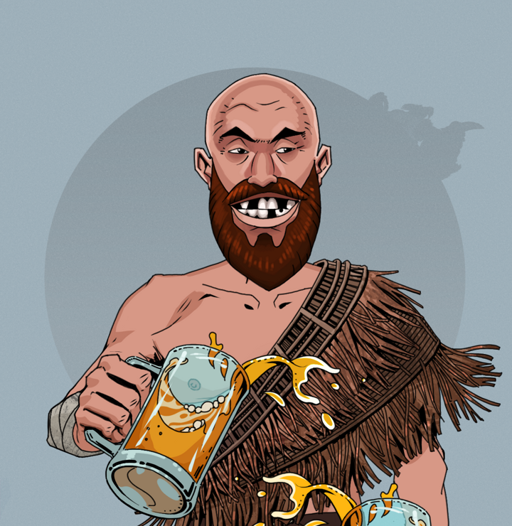 Igor The Bear — Degen Dojo NFT art (Shirtless Runt, Grey Mist, Degens, Dried Straw, Igor The Bear, Bald, Beer Splash, Mint)