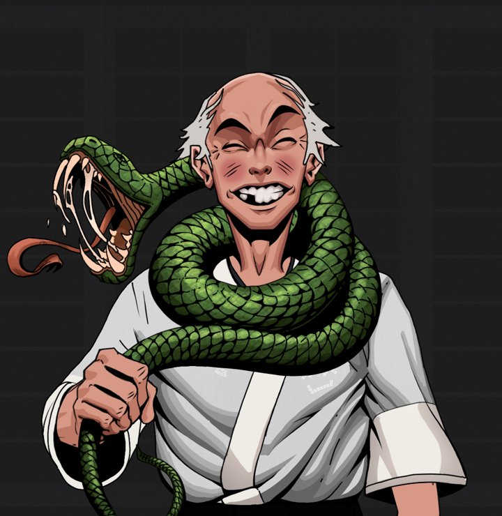 Cheery Haru — Degen Dojo NFT art (Shirtless Runt, Shoji Night, Degens, No Honor Kimono, Cheery Haru, Kung Fu Master, Enchanted Snake, Mint)