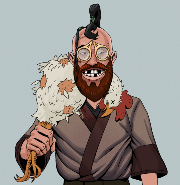 Igor The Bear — Degen Dojo NFT art (Shirtless Runt, Light Grey, Degens, Degen Dojo Kimono, Igor The Bear, Pocket Glasses, Dejen Samurai, Chicken, Mint)