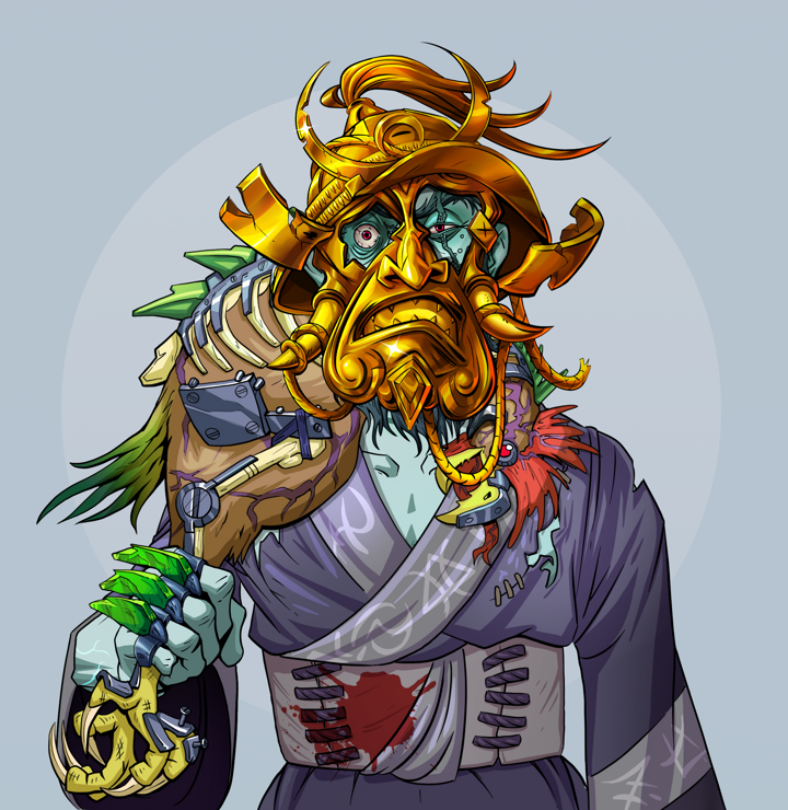 Igor The Bear — Degen Dojo NFT art (Shirtless Runt, Grey Mist, Demons, Sushi Love Loose Kimono, Igor The Bear, Golden Kabuto, Chicken, Mint)