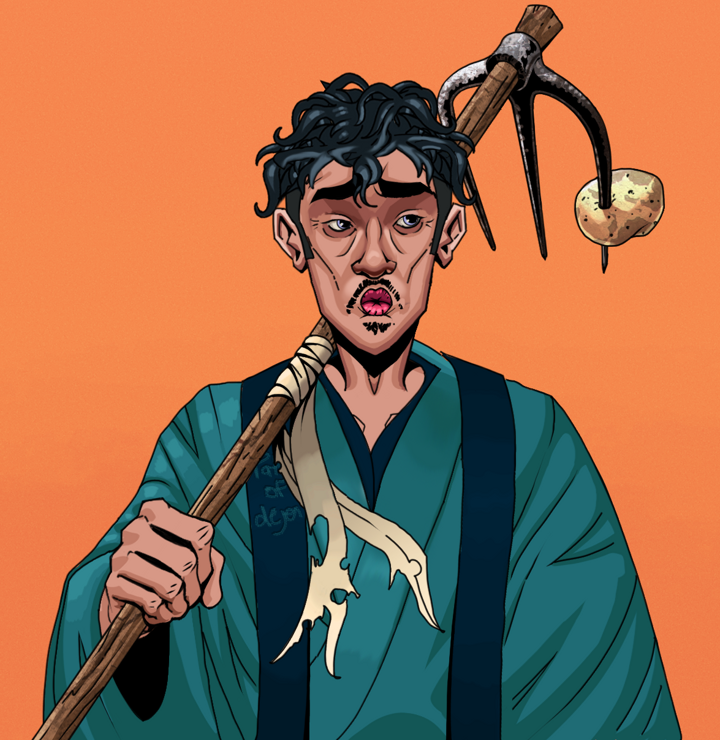 Masumi Steel — Degen Dojo NFT art (Shirtless Runt, Orange Afternoon, Degens, Dejen Apostate, Masumi Steel, Messy, Farmers Hoe, Mint)