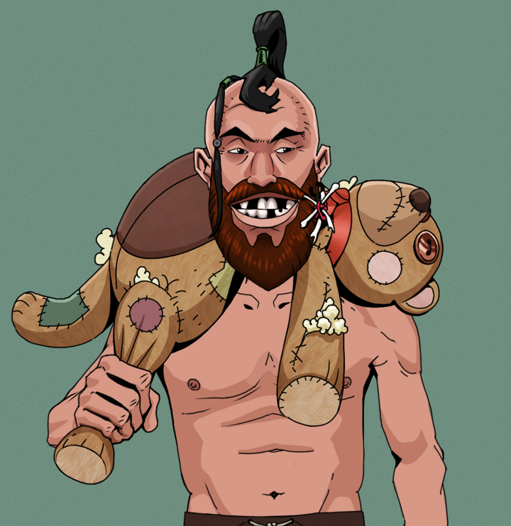 Igor The Bear — Degen Dojo NFT art (Finger Bones, Olive Green, Degens, Shirtless Runt, Igor The Bear, Dejen Samurai, Teddy Bear, Mint)