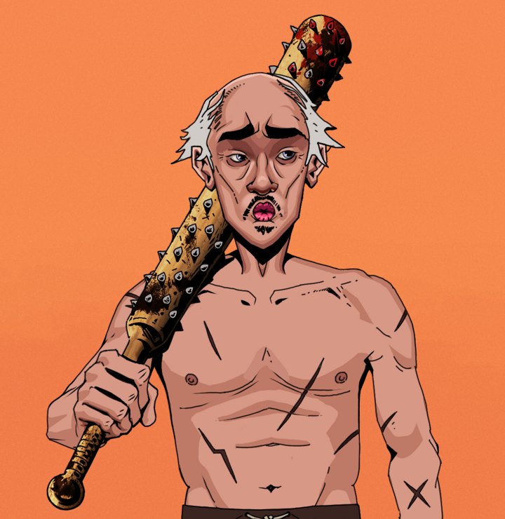 Masumi Steel — Degen Dojo NFT art (Shirtless Runt, Orange Afternoon, Degens, Battle Scars, Masumi Steel, Kung Fu Master, Yakuza Club, Mint)