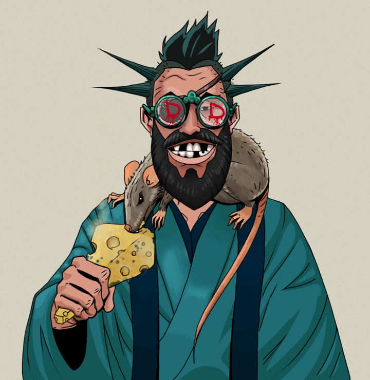 Igor The Veteran — Degen Dojo NFT art (Shirtless Runt, Warm Grey, Degens, Dejen Apostate, Igor The Veteran, Dojo Graffiti, Yakuza Ruffian, Mr. Rumi The Rat, Mint)
