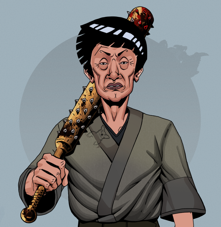Goro — Degen Dojo NFT art (Shirtless Runt, Grey Mist, Degens, Puppy Kimono, Goro, Rock Lee, Yakuza Club, Mint)