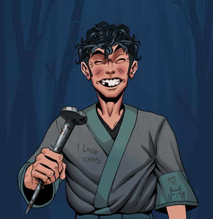 Cheery Haru — Degen Dojo NFT art (Shirtless Runt, Night Forest, Degens, Cet Kimono, Cheery Haru, Messy, Rusty Nail, Mint)