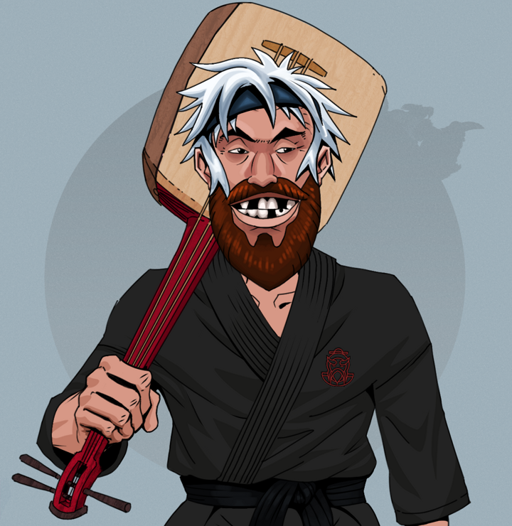 Igor The Bear — Degen Dojo NFT art (Shirtless Runt, Grey Mist, Degens, Master Black Gi, Igor The Bear, White Ruffian, Shamisen, Mint)