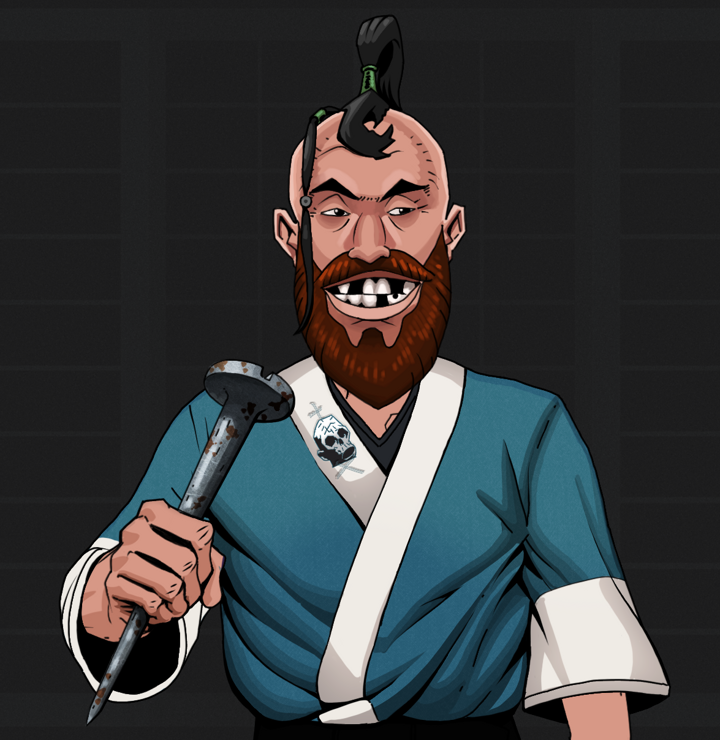 Igor The Bear — Degen Dojo NFT art (Shirtless Runt, Shoji Night, Degens, Skull Kimono, Igor The Bear, Dejen Samurai, Rusty Nail, Mint)